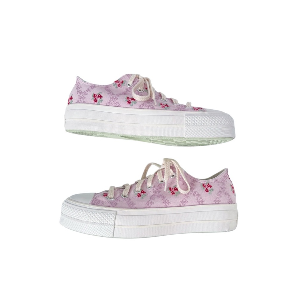 Converse Chuck Taylor All Star Lift Rose Cross Stitch Platform Sneaker | 9 NWOT - Picture 5 of 10